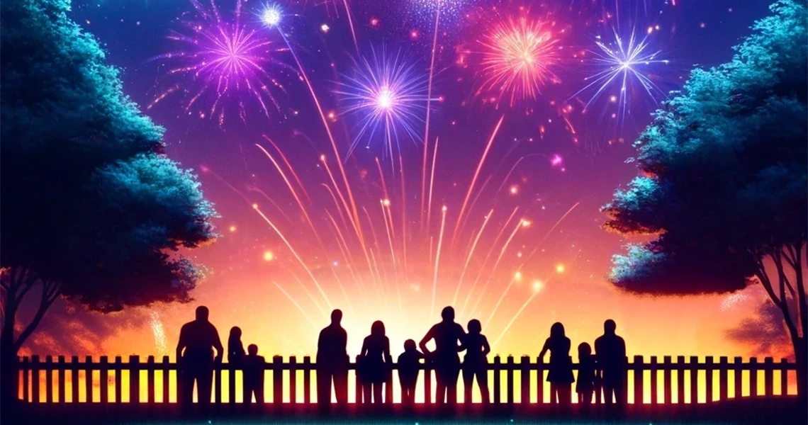 fireworks display graphic